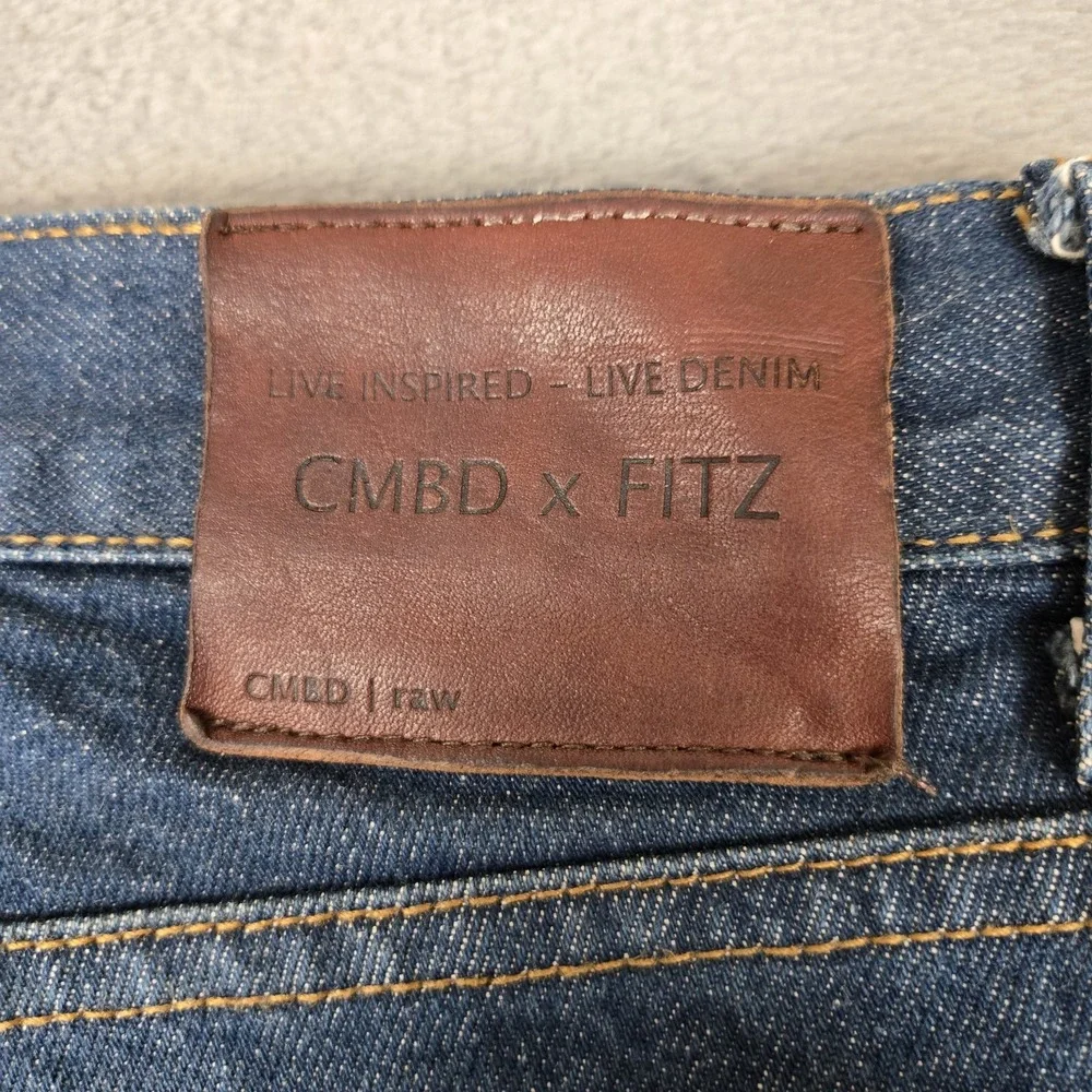 Charles Miller Brand Jeans Mens 32x33 CMBD X Fitz Denim Selvedge Raw USA Made‎